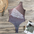 Giza Pyramid Print One Shoulder Bodysuit