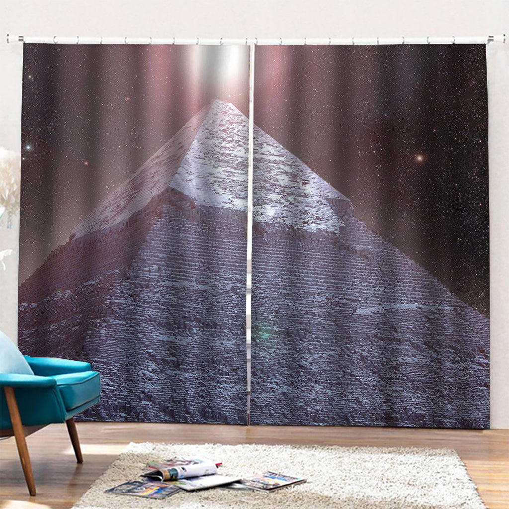 Giza Pyramid Print Pencil Pleat Curtains