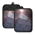 Giza Pyramid Print Pot Holders With Pocket