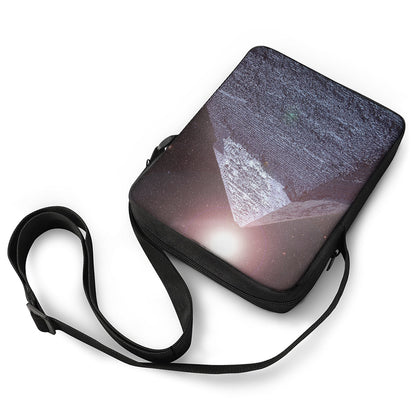 Giza Pyramid Print Rectangular Crossbody Bag