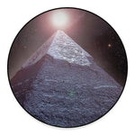 Giza Pyramid Print Round Floor Mat