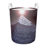 Giza Pyramid Print Round Laundry Basket