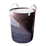 Giza Pyramid Print Round Laundry Basket