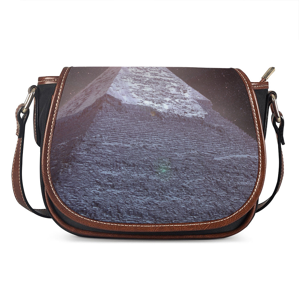 Giza Pyramid Print Saddle Bag