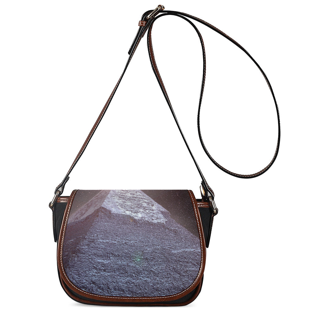 Giza Pyramid Print Saddle Bag