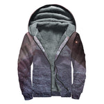 Giza Pyramid Print Sherpa Lined Zip Up Hoodie