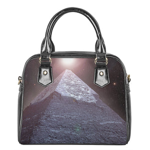 Giza Pyramid Print Shoulder Handbag