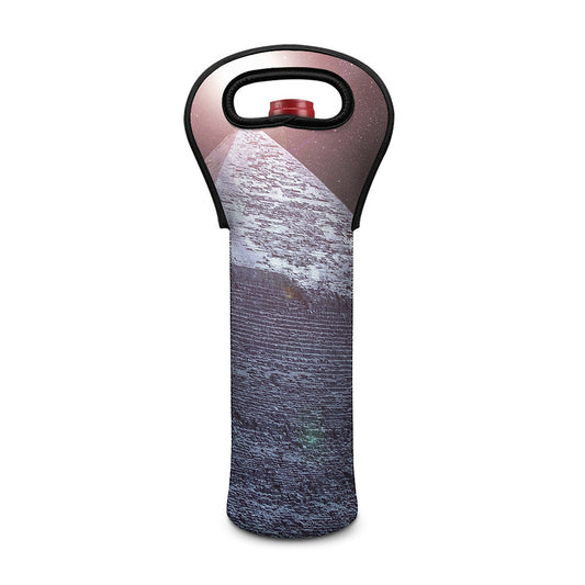 Giza Pyramid Print Single Neoprene Wine Tote