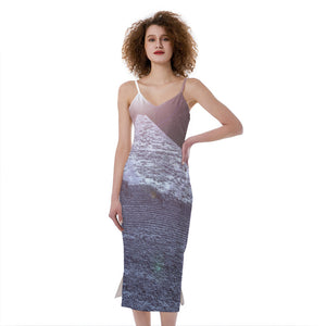 Giza Pyramid Print Slim Fit Midi Cami Dress