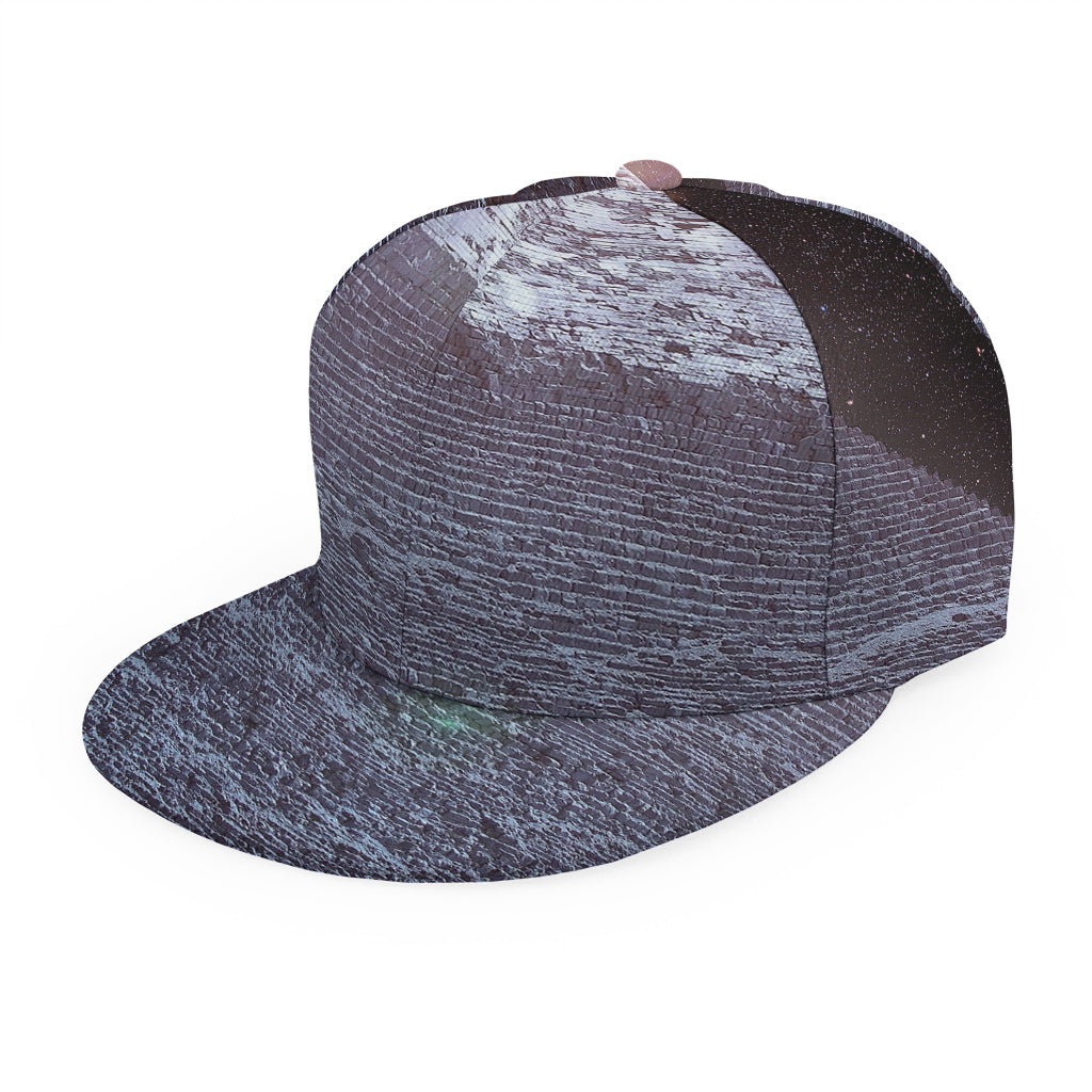 Giza Pyramid Print Snapback Cap