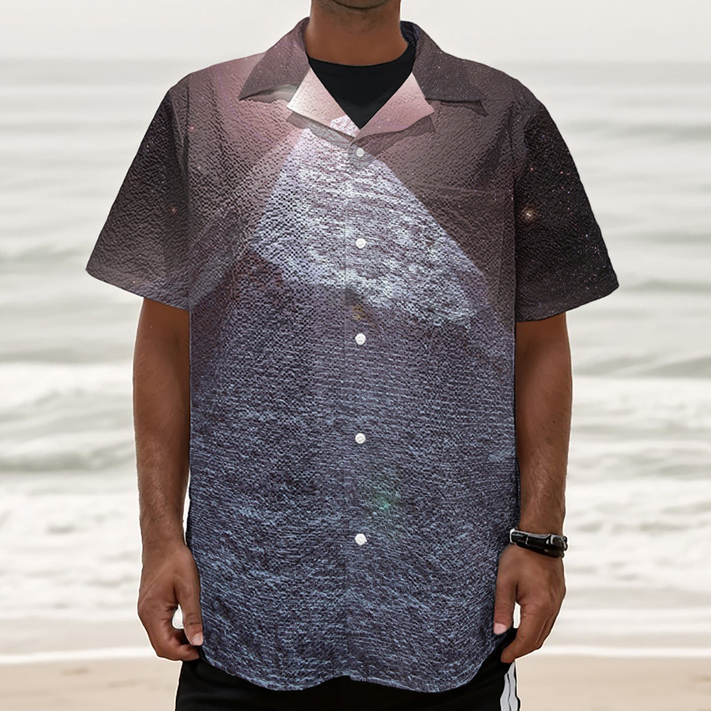 Giza Pyramid Print Textured Short Sleeve Shirt