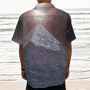 Giza Pyramid Print Textured Short Sleeve Shirt