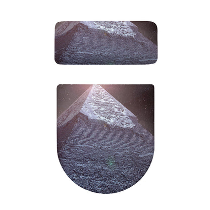 Giza Pyramid Print Toilet Lid And Tank Cover Set