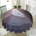 Giza Pyramid Print Waterproof Round Tablecloth