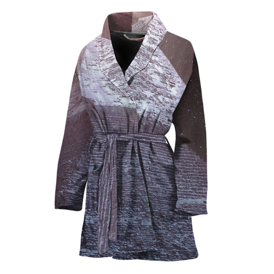 Giza Pyramid Print Women's Bathrobe