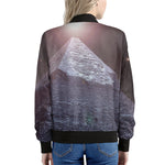 Giza Pyramid Print Women's Bomber Jacket