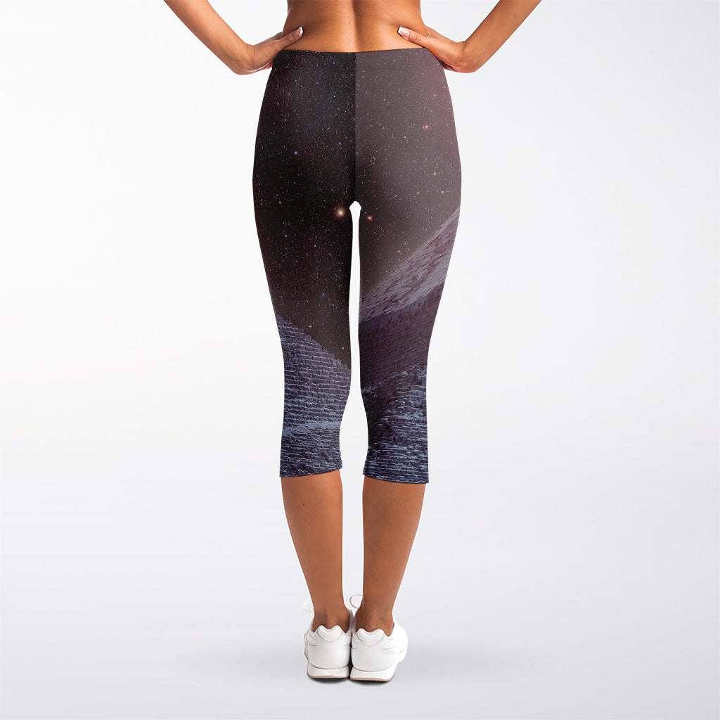 Giza Pyramid Print Women's Capri Leggings