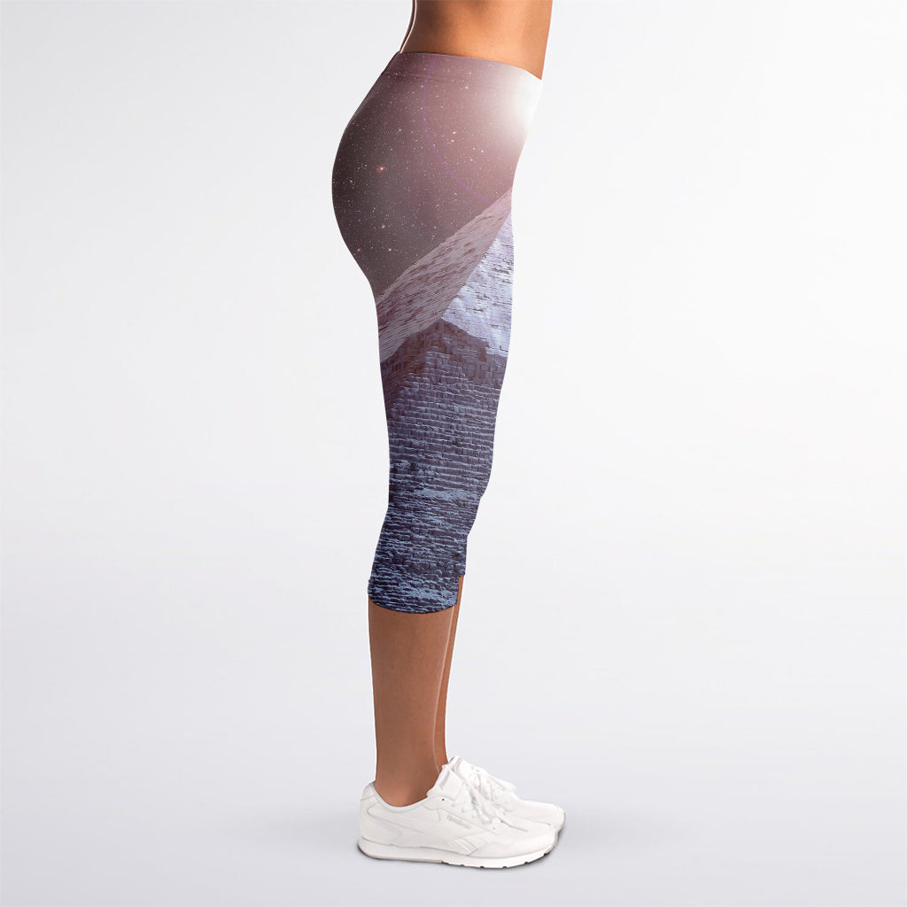 Giza Pyramid Print Women's Capri Leggings