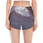 Giza Pyramid Print Women's Split Running Shorts