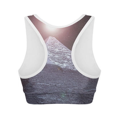 Giza Pyramid Print Women's Sports Bra