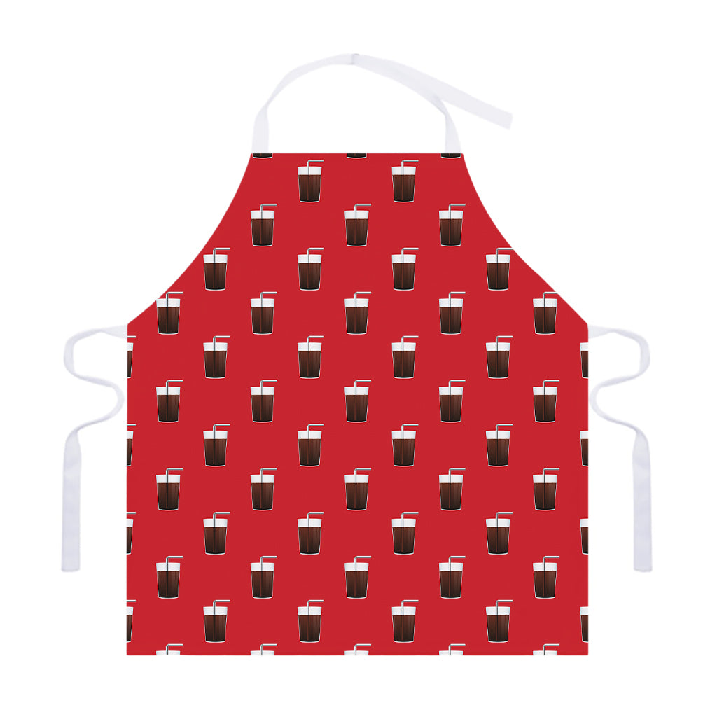 Glass Of Cola Pattern Print Adjustable Apron