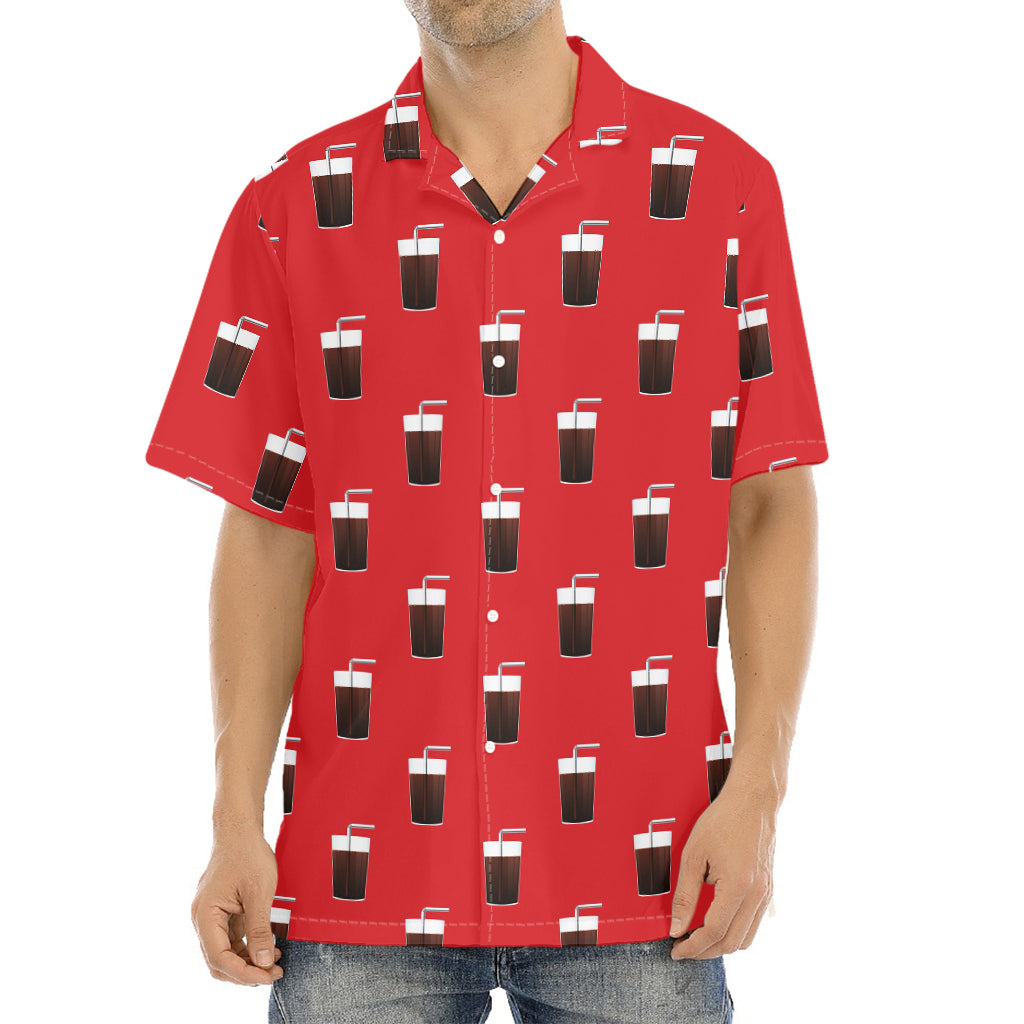 Glass Of Cola Pattern Print Aloha Shirt
