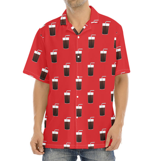 Glass Of Cola Pattern Print Aloha Shirt