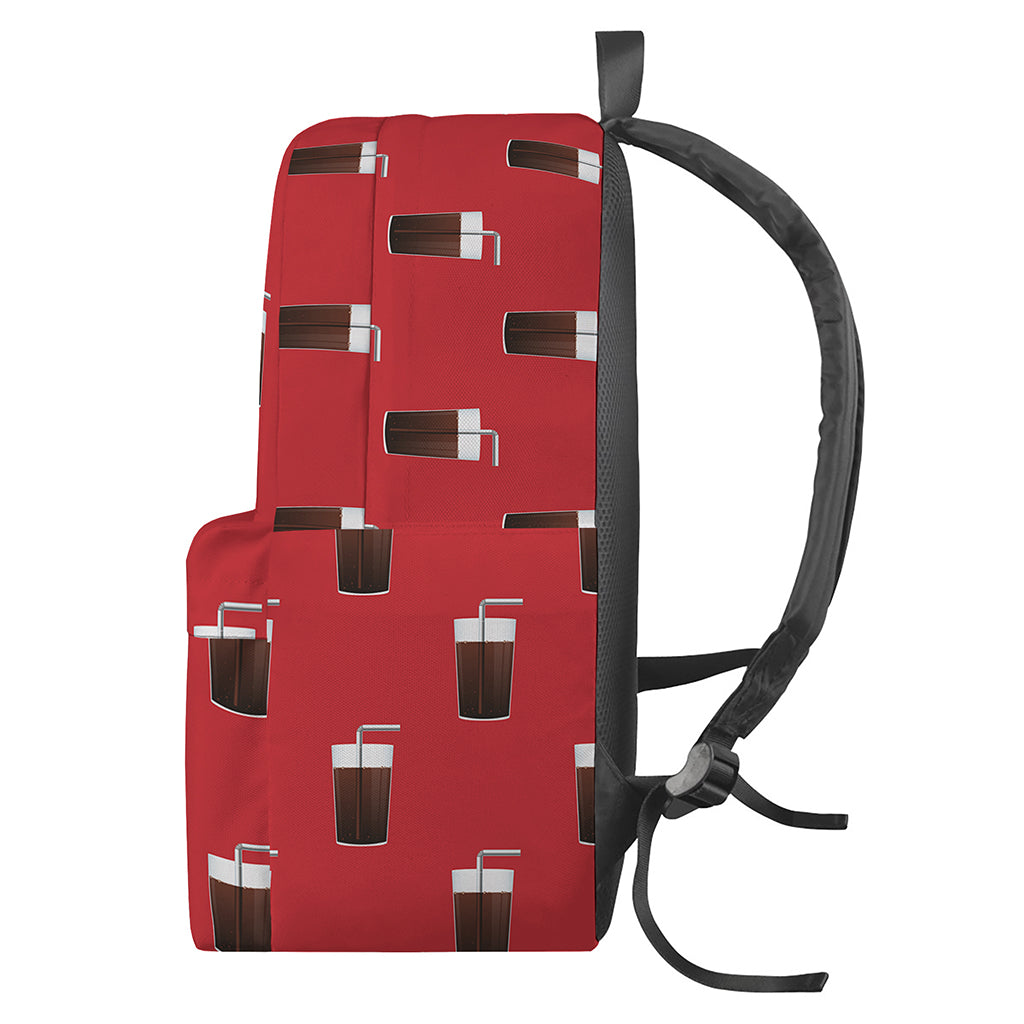 Glass Of Cola Pattern Print Backpack