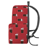 Glass Of Cola Pattern Print Backpack