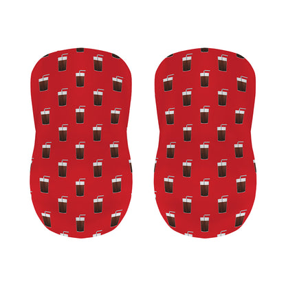 Glass Of Cola Pattern Print Bar Stool Covers