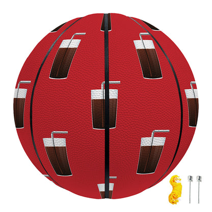 Glass Of Cola Pattern Print Basketball