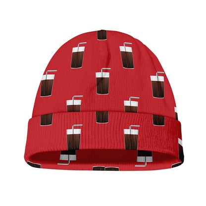 Glass Of Cola Pattern Print Beanie