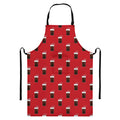 Glass Of Cola Pattern Print Bib Apron With Pocket
