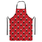 Glass Of Cola Pattern Print Bib Apron With Pocket