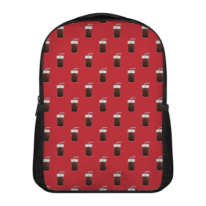 Glass Of Cola Pattern Print Casual Backpack