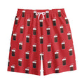 Glass Of Cola Pattern Print Cotton Shorts