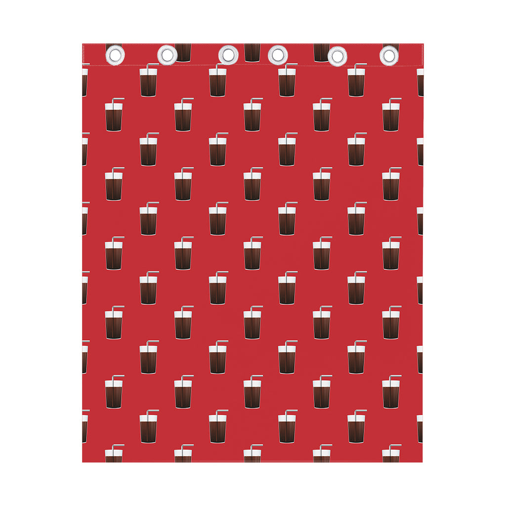 Glass Of Cola Pattern Print Curtain