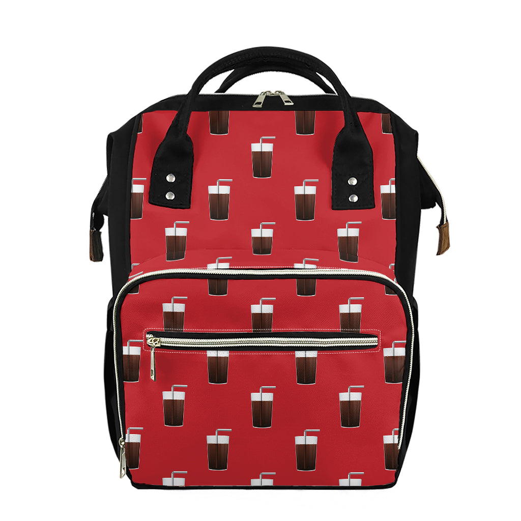 Glass Of Cola Pattern Print Diaper Bag