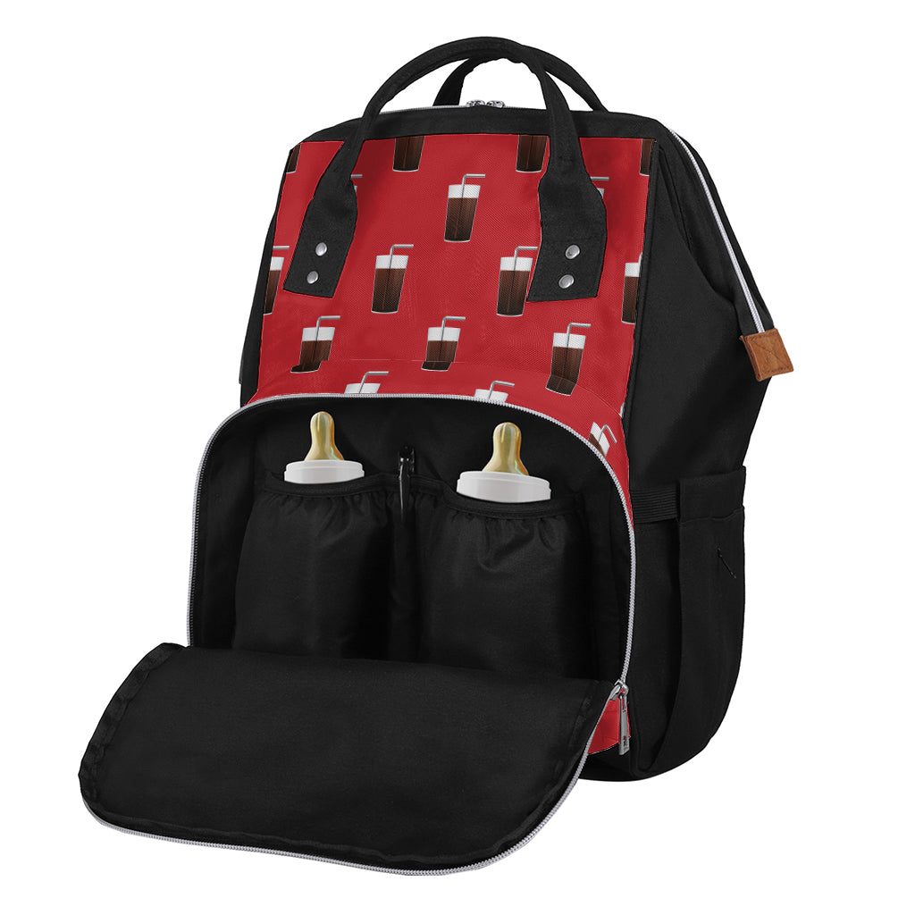 Glass Of Cola Pattern Print Diaper Bag