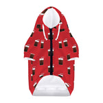 Glass Of Cola Pattern Print Dog Zip Up Hoodie