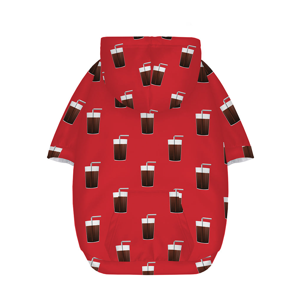 Glass Of Cola Pattern Print Dog Zip Up Hoodie