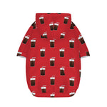 Glass Of Cola Pattern Print Dog Zip Up Hoodie