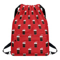 Glass Of Cola Pattern Print Drawstring Backpack