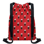 Glass Of Cola Pattern Print Drawstring Backpack