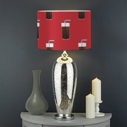 Glass Of Cola Pattern Print Drum Lamp Shade