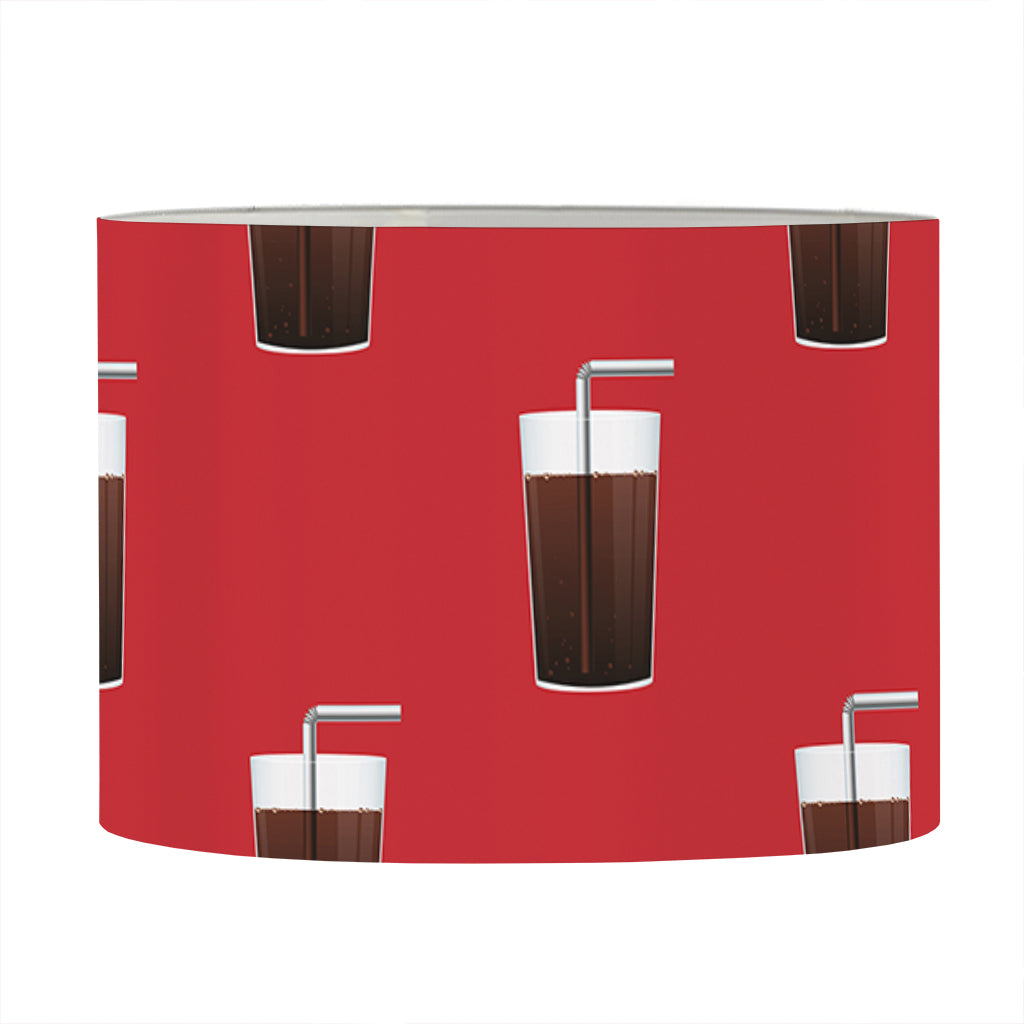 Glass Of Cola Pattern Print Drum Lamp Shade