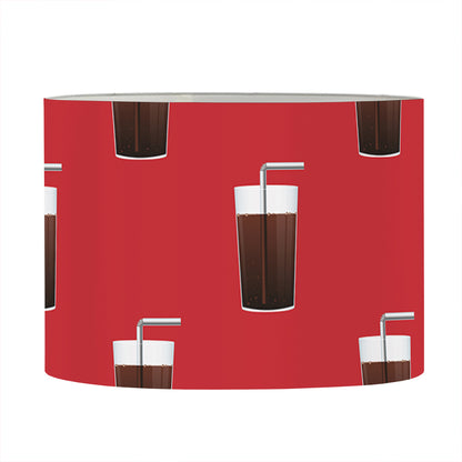 Glass Of Cola Pattern Print Drum Lamp Shade