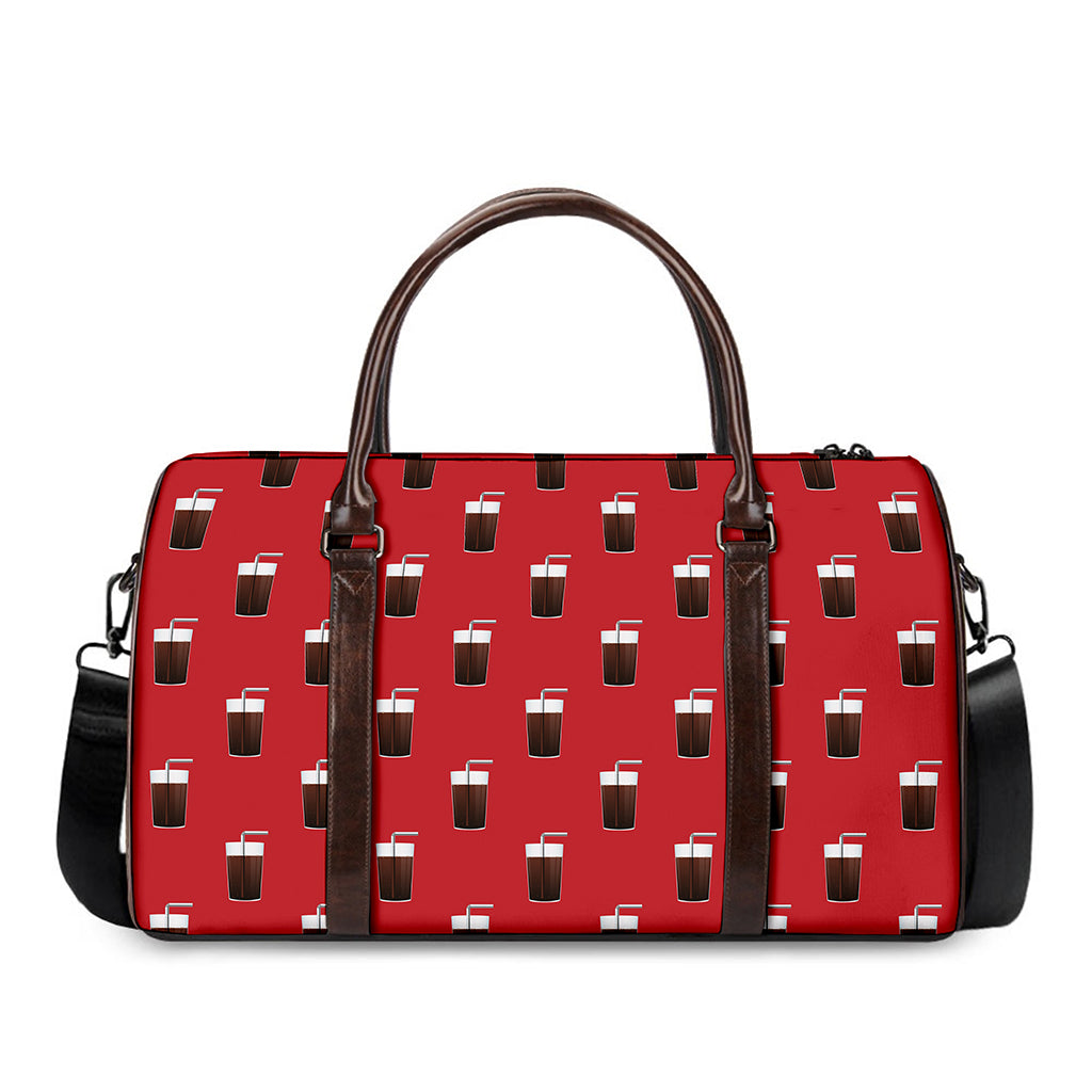 Glass Of Cola Pattern Print Duffle Bag
