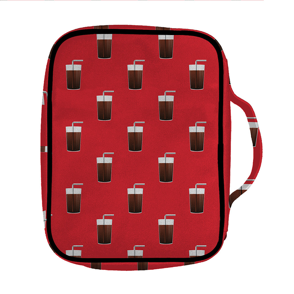 Glass Of Cola Pattern Print Front Pocket Bible Bag