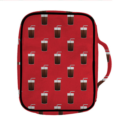 Glass Of Cola Pattern Print Front Pocket Bible Bag